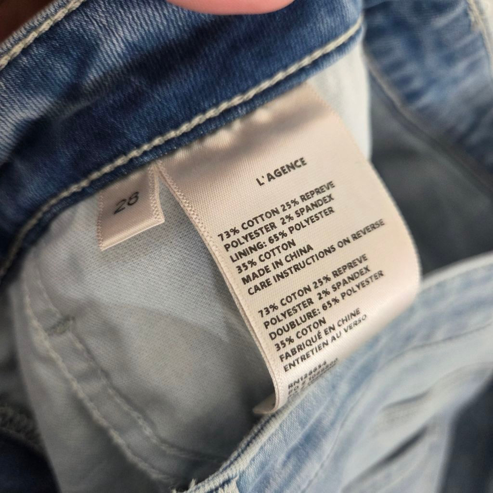 L'agence The Marty flare jeans Dorian light blue stretch denim women's 28 new NW - Picture 6 of 6